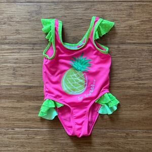 Wippette Pink Pinneaple Swimsuit, Size 12M
